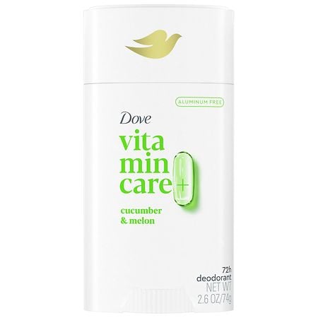 Dove VitaminCare+ Aluminum Free Deodorant Stick for Women Cucumber & Melon