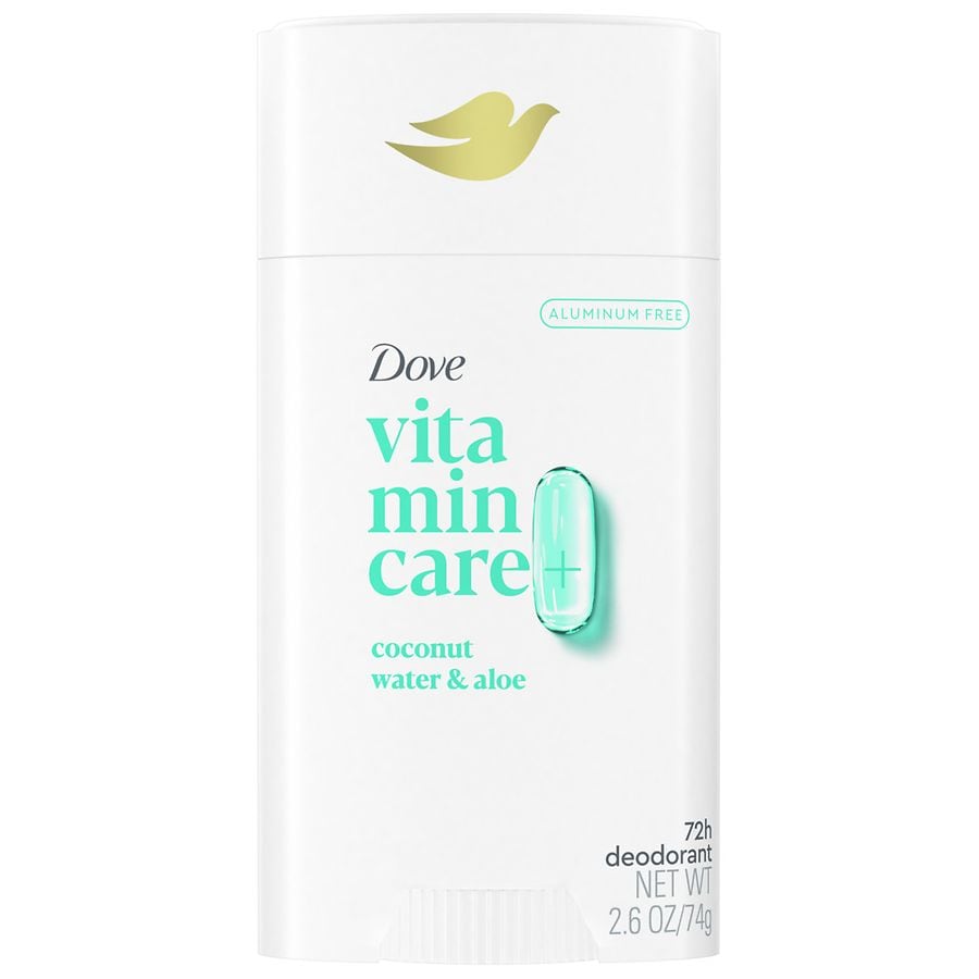 Dove VitaminCare+ Aluminum Free Deodorant Stick for Women Coconut Water ...