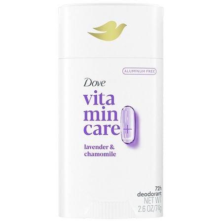 Dove VitaminCare+ Aluminum Free Deodorant Stick for Women Lavender & Chamomile