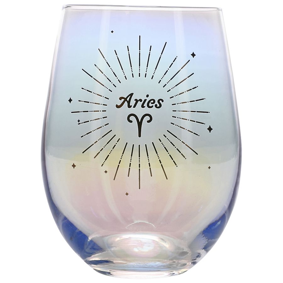 Festive Voice Aries Zodiac Wine Glass Walgreens