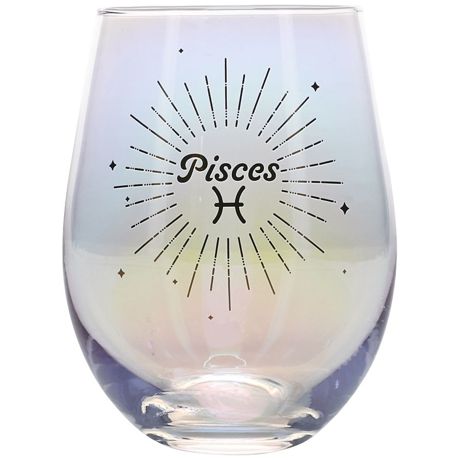 Festive Voice Pisces Zodiac Wine Glass Walgreens