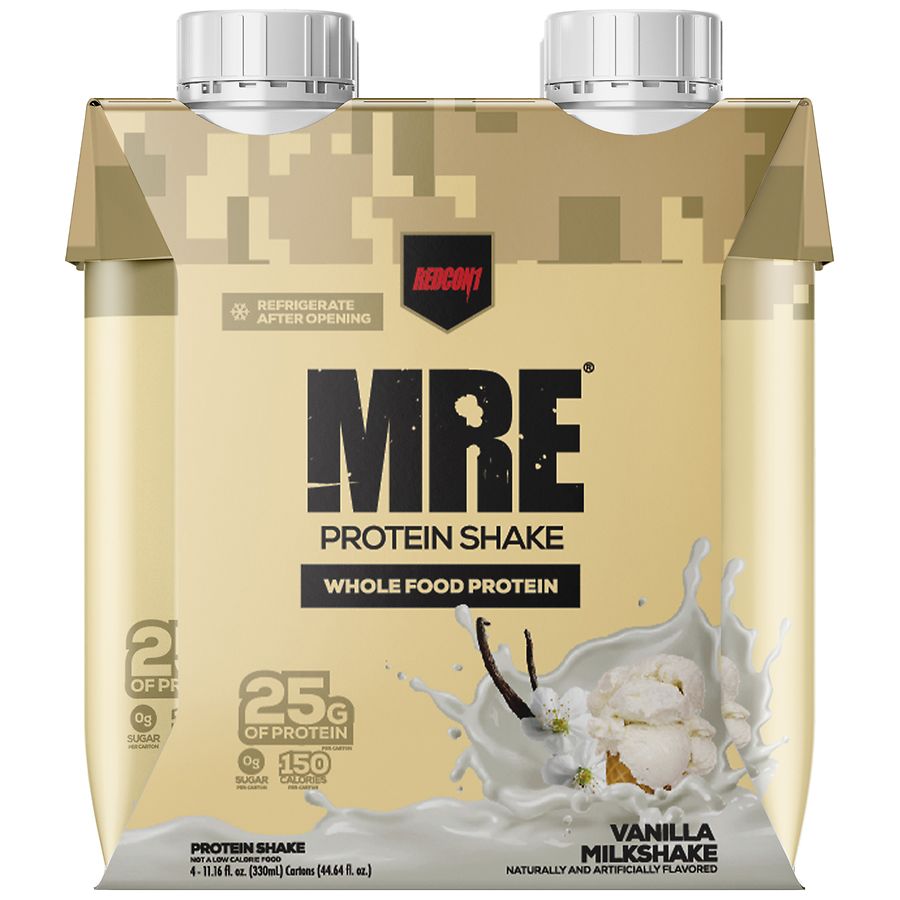 Redcon1 MRE Ready To Drink Protein Shake Vanilla Milkshake Walgreens