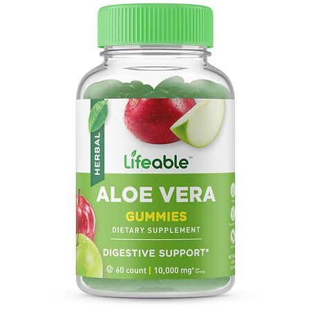 Lifeable Aloe Vera Digestive Support Gummies Apple
