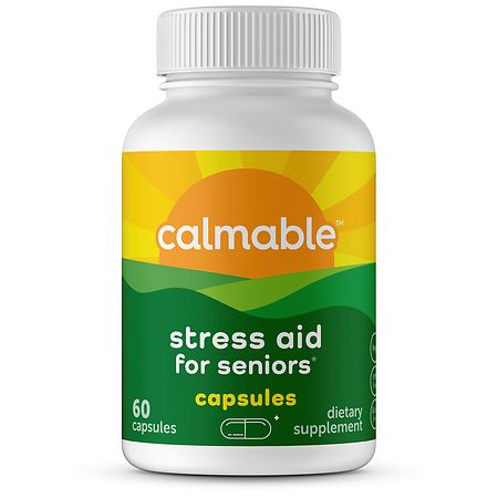 Calmable Stress Relief for Seniors - with Melatonin, Ashwaganda, L-Theanine - Capsules