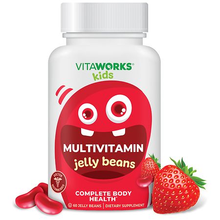 VitaWorks Kids Multivitamin Complete Body Health Jelly Beans Berry