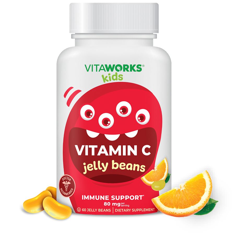 VitaWorks Kids Vitamin C 80 mg Jelly Beans Citrus | Walgreens
