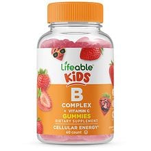 Lifeable Kids B Complex + Vitamin C Cellular Energy Gummies Strawberry ...