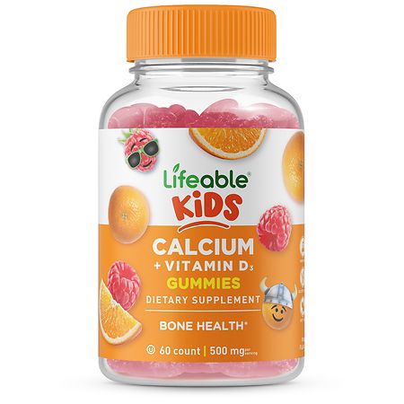 Lifeable Kids Calcium + Vitamin D Bone Health Gummies Fruit