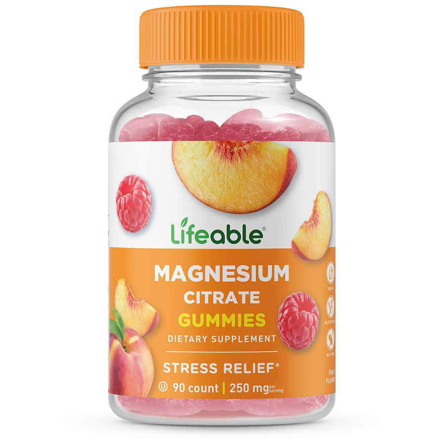 Lifeable Magnesium Citrate 250 mg Muscle Relaxation Gummies Fruit