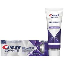 Crest 3D White Brilliance Luminous Purple Teeth Whitening Toothpaste ...