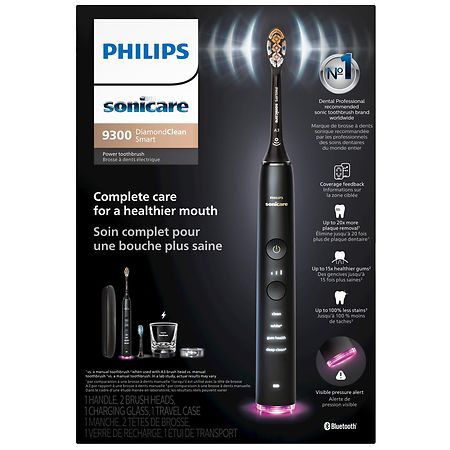 Philips Sonicare DiamondClean Smart 9300 Electric Toothbrush (HX9903/15), Black
