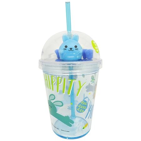 Happy Go Fluffy Bunny Light Up Dome Cup Blue