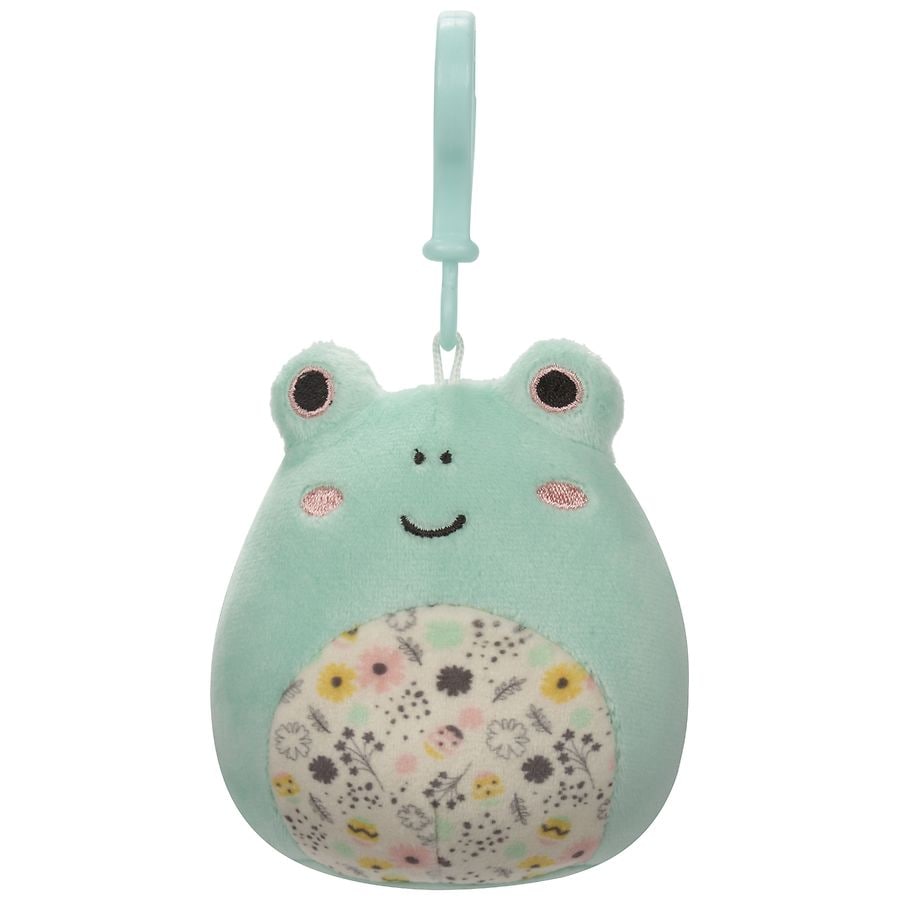 Squishmallows Fritz - Frog Clip On Plush 3.5 Inch Green