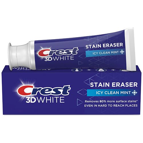 Crest 3D White Stain Eraser 2.7oz Toothpaste (Icy Clean Mint)