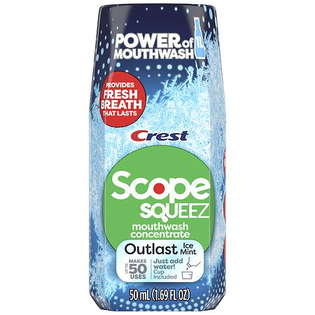 Crest Squeez Mouthwash Concentrate Outlast Ice Mint