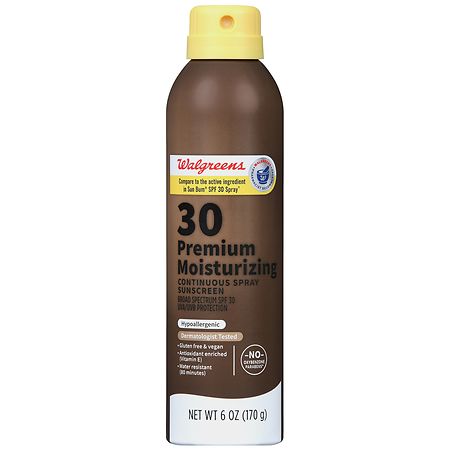 Walgreens 30 Premium Moisturizing Continuous Spray Sunscreen