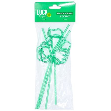 St. Patrick's Day Plastic Straws