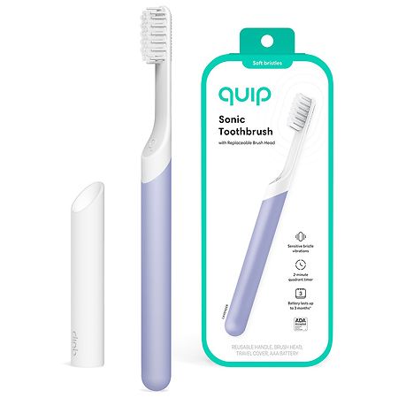 quip Electric Toothbrush Starter Kit 2-Minute Timer + Travel Case Lavender
