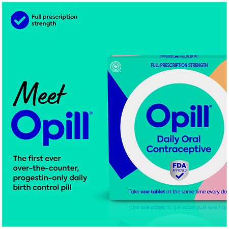 Opill Daily Oral Contraceptive, Full Prescription Strength, No Prescription Needed