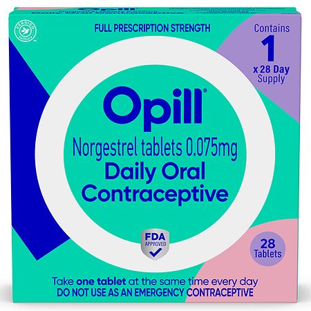 Opill Daily Oral Contraceptive, Full Prescription Strength, No Prescription Needed