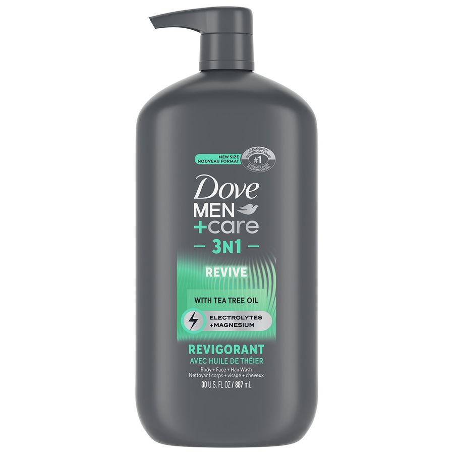 Dove Men+Care Body and Face Wash, 3N1 Revive