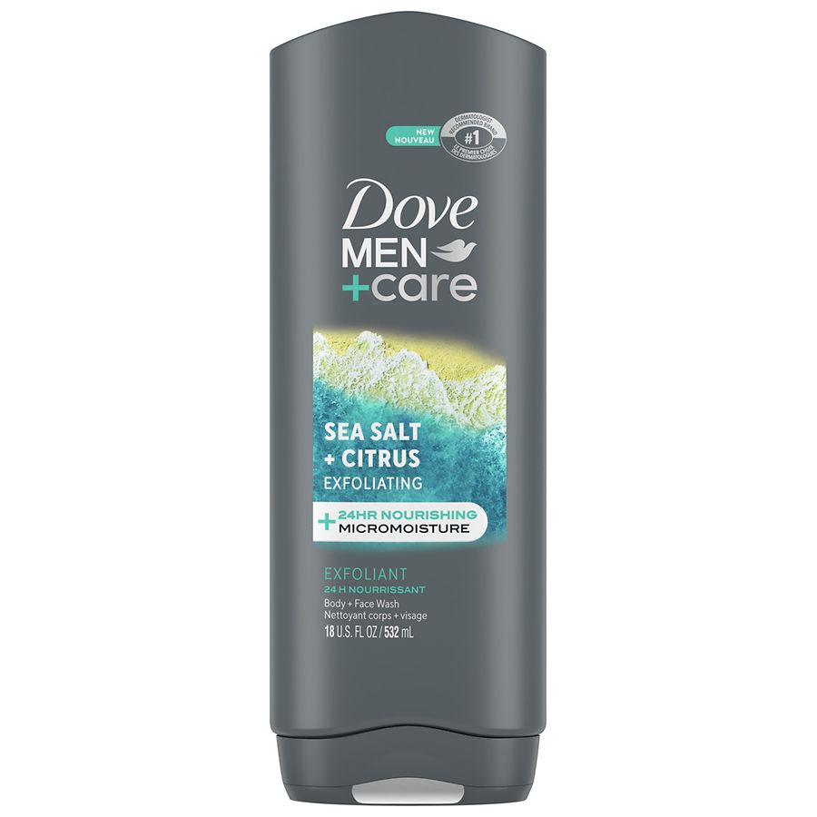 Dove Men+Care Body and Face Wash, Exfoliating