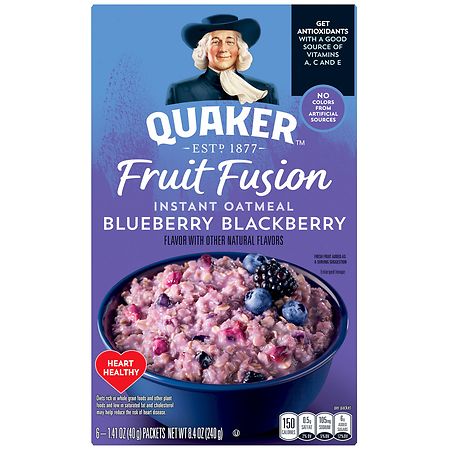 Quaker Oats Instant Oatmeal Fruit Fusion Blueberry and Blackberry