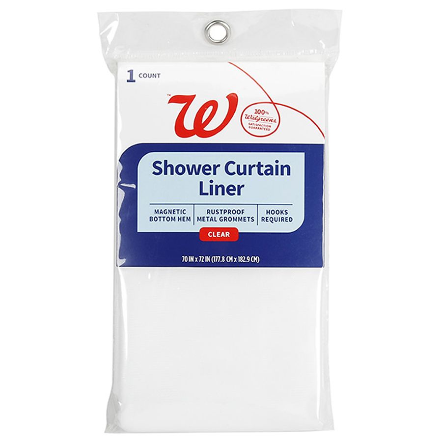 Walgreens Shower Curtain Liner Clear Walgreens