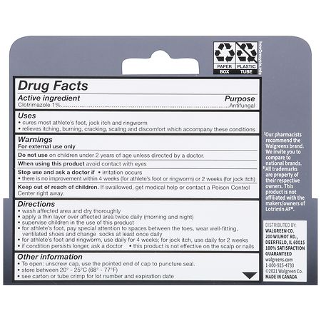 Walgreens Athlete's Foot Cream