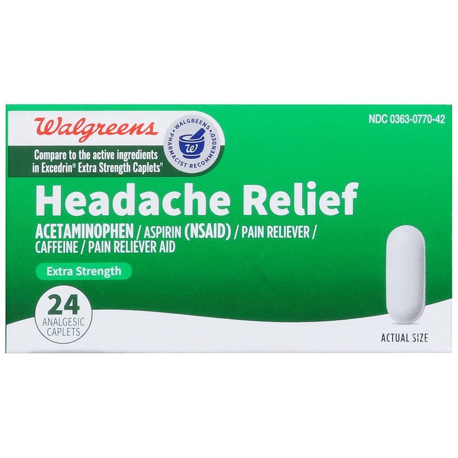 Walgreens Headache Relief Caplets Walgreens