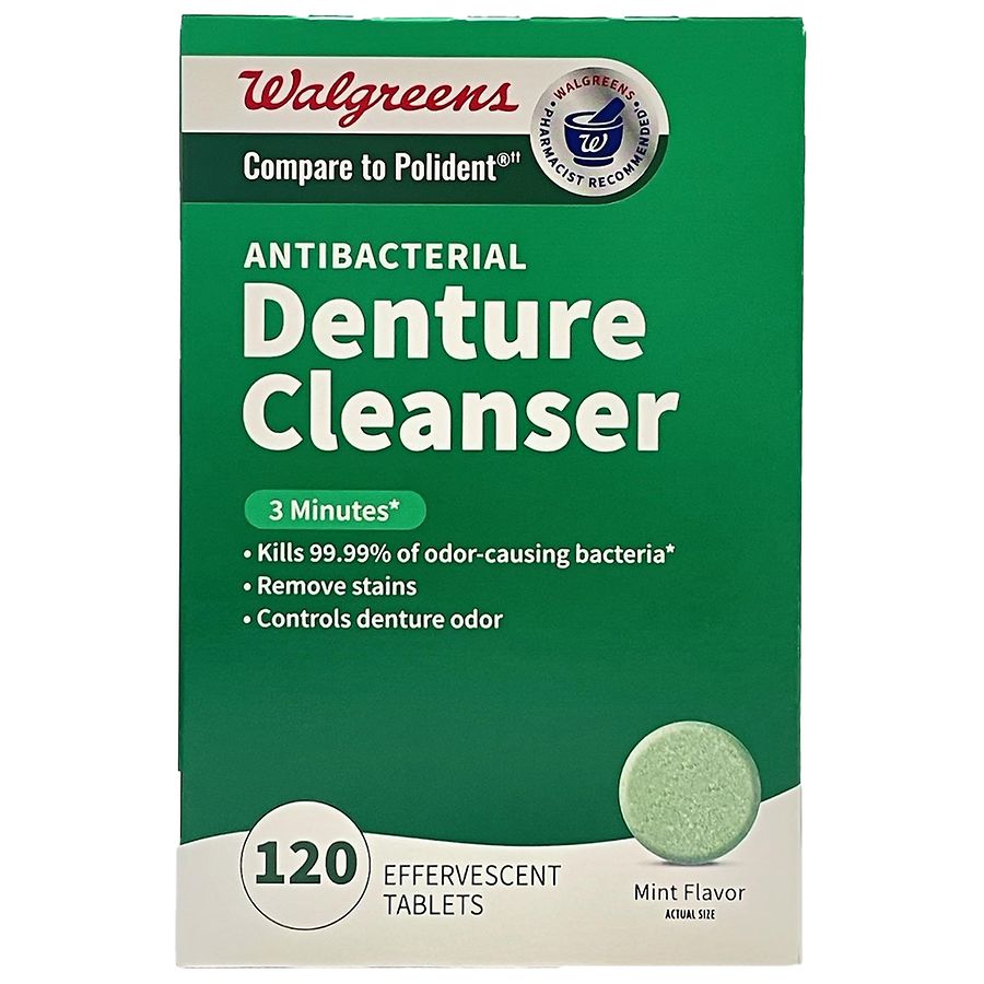 Walgreens Antibacterial Denture Cleanser 3 Minutes Walgreens
