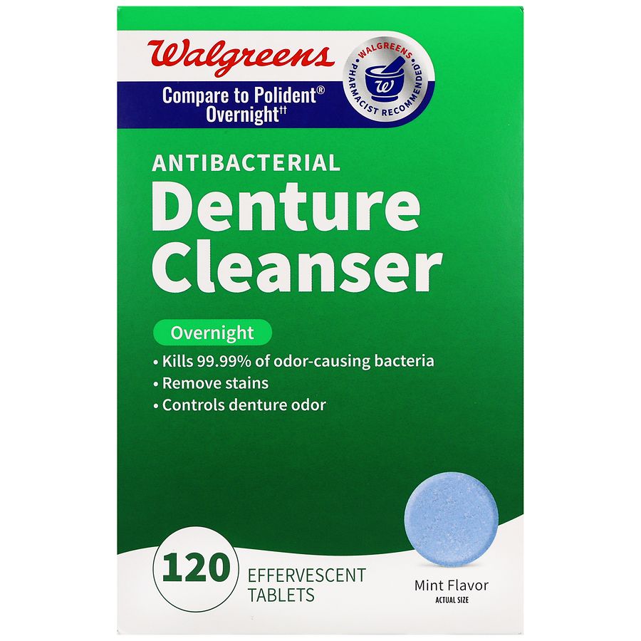 Walgreens Antibacterial Denture Cleanser Mint