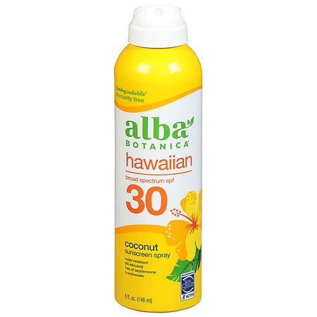 Alba Botanica Broad Spectrum SPF 30 Hawaiian Sunscreen Spray Coconut