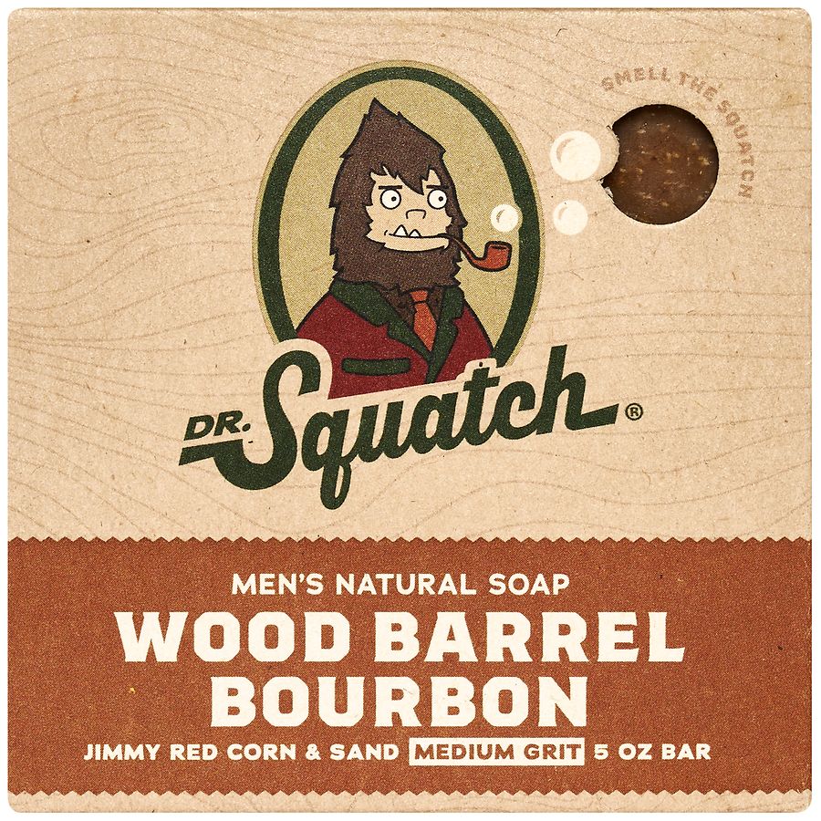 Dr. Squatch Bar Soap Wood Barrel Bourbon