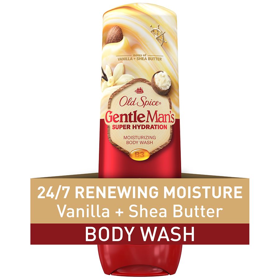 Old Spice GentleMan's Blend Super Hydration Body Wash for Deep Cleaning and 24/7 Renewing Moisture
