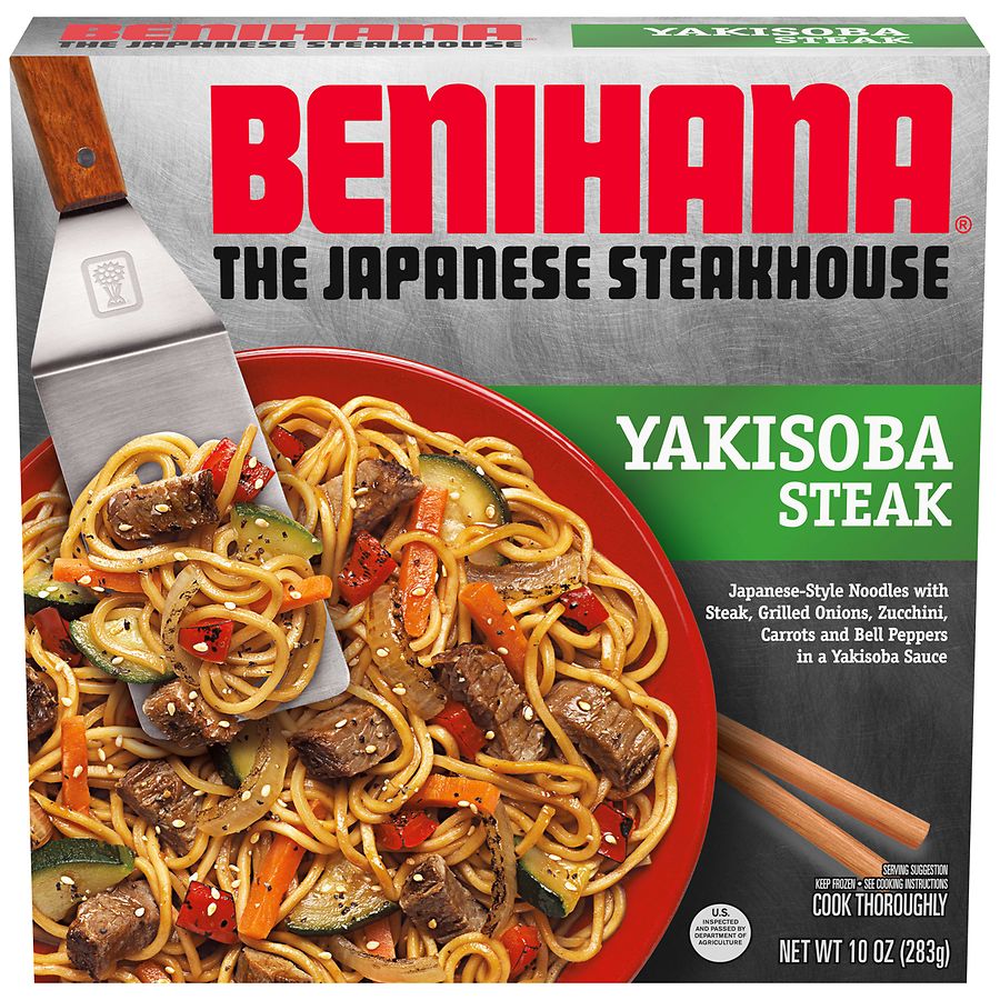 Benihana The Japanese Steakhouse Yakisoba Steak Frozen Meal