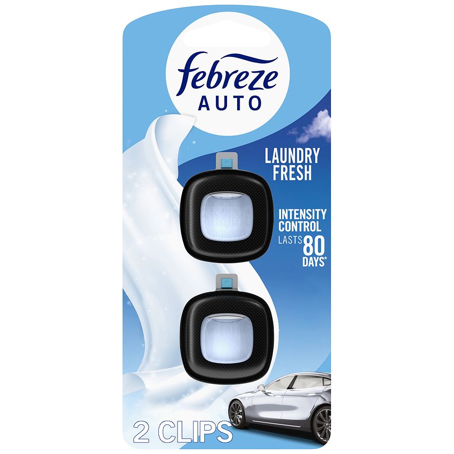 Febreze Air Freshener, Odor-Fighting Automotive Vent Clip Laundry Fresh