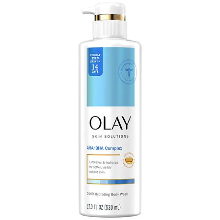 UPC 030772107850 product image for Olay Skin Solutions 24 Hour Hydrating Body Wash, AHA/BHA Complex - 17.9 fl oz | upcitemdb.com