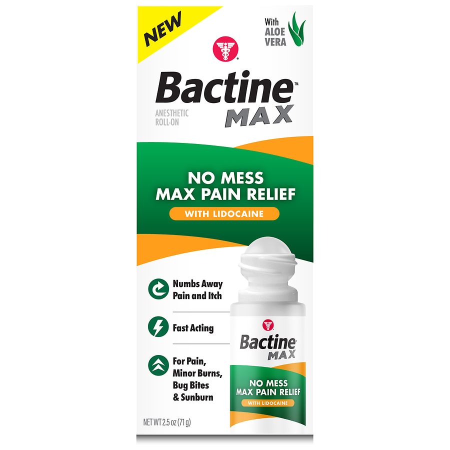 Bactine Max No Mess Lidocaine Roll-On | Walgreens