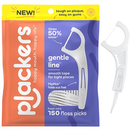 Plackers Gentle Line Floss Picks, Fold-Out FlipPick Fresh Mint