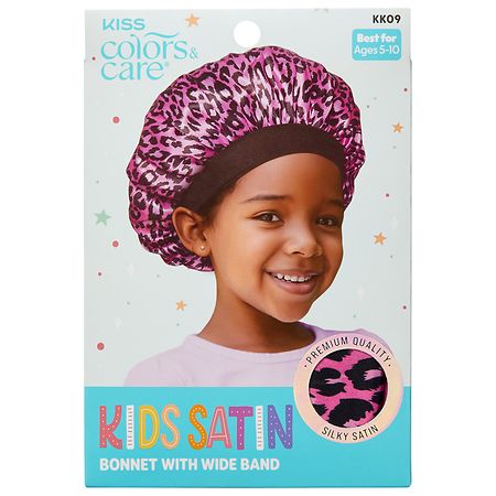 Kiss Kids Bonnet Hair Accessories Pink Leopard