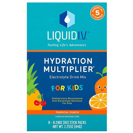 Liquid I.V. Hydration Multiplier Electrolyte Drink Mix For Kids Tropical Punch