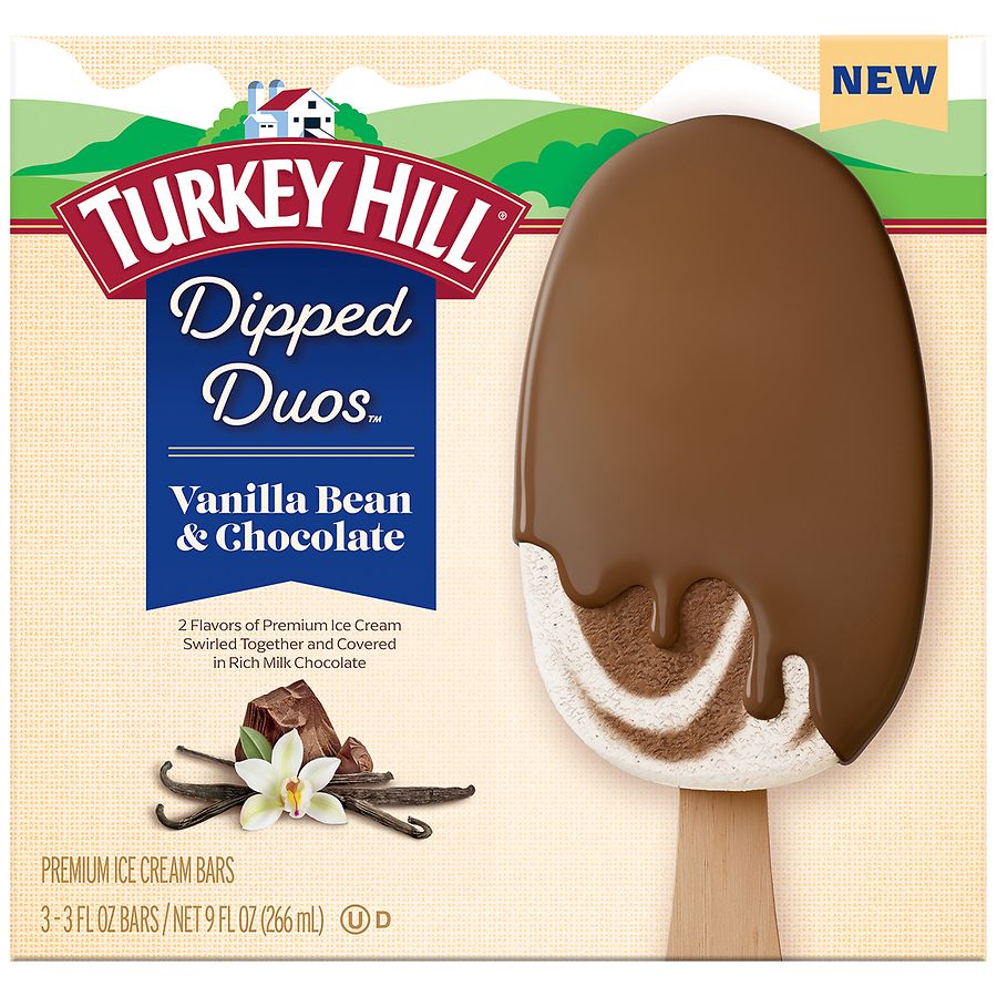 Turkey Hill Dipped Duos Premium Ice Cream Bars Vanilla Bean