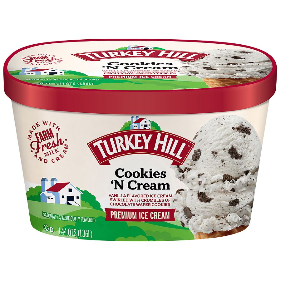 Turkey Hill Premium Ice Cream Cookies 'N Cream | Walgreens