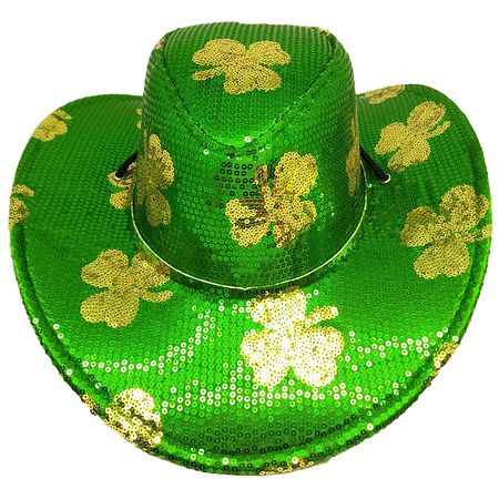 Festive Voice St. Patrick's Day Cowboy Hat