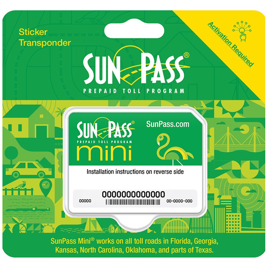 Florida Sun Pass Mini Sticker Transponder Walgreens