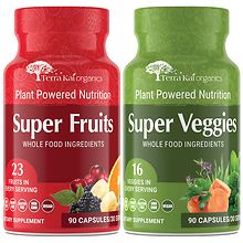 JUCE Super Fruits + Super Veggies Capsules Combo Pack 180 Servings ...