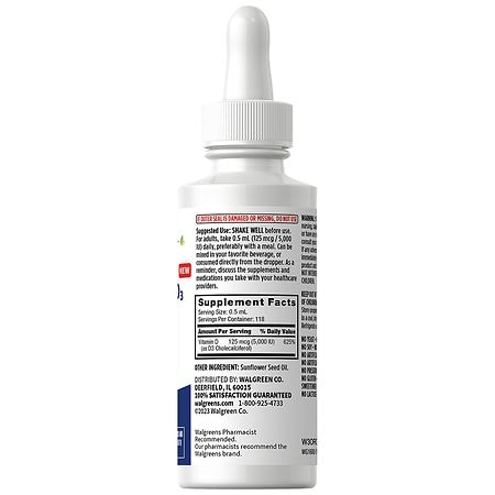 Health Solutions Vitamin D3 125 mcg (5000 IU) Liquid