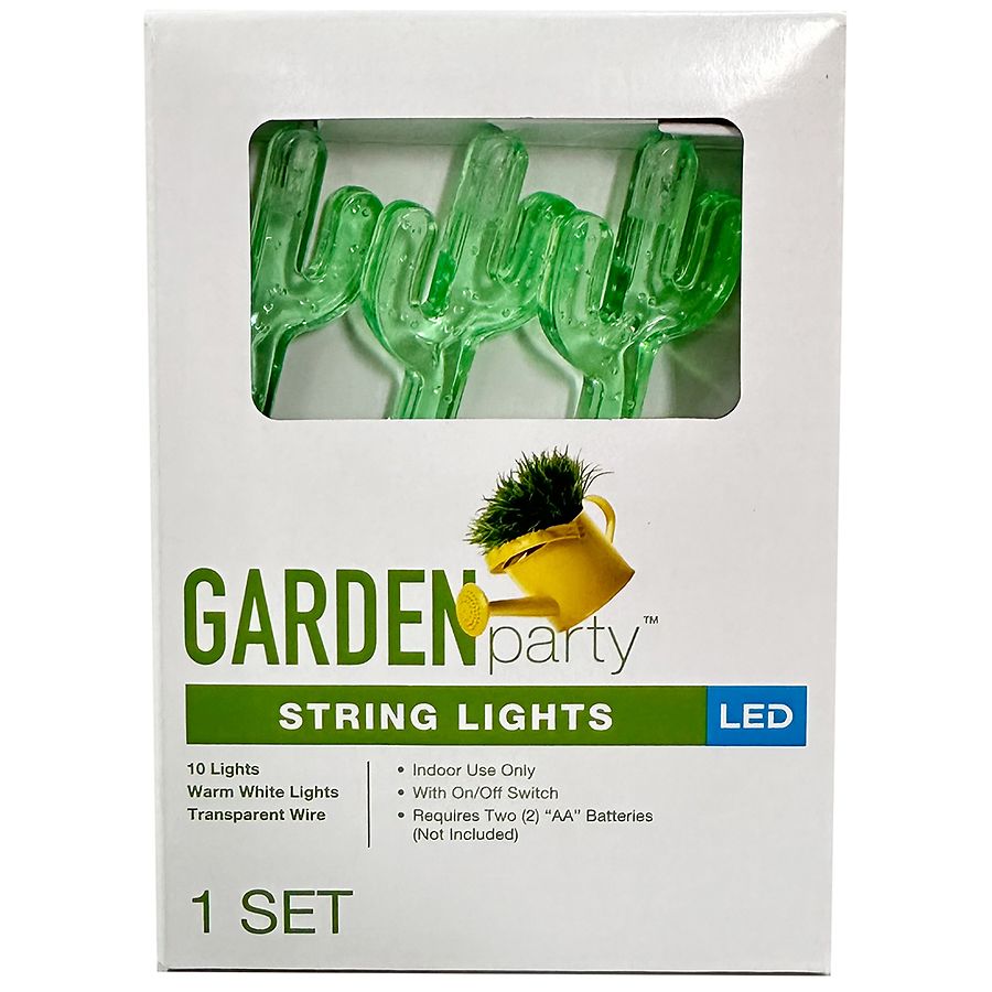 Festive Voice Garden Party LED String Lights, Cactus Cactus Walgreens