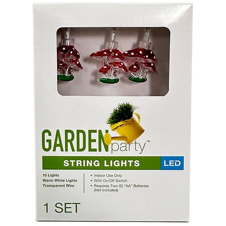 Festive Voice Garden Party LED String Light, Mushroom Mushroom